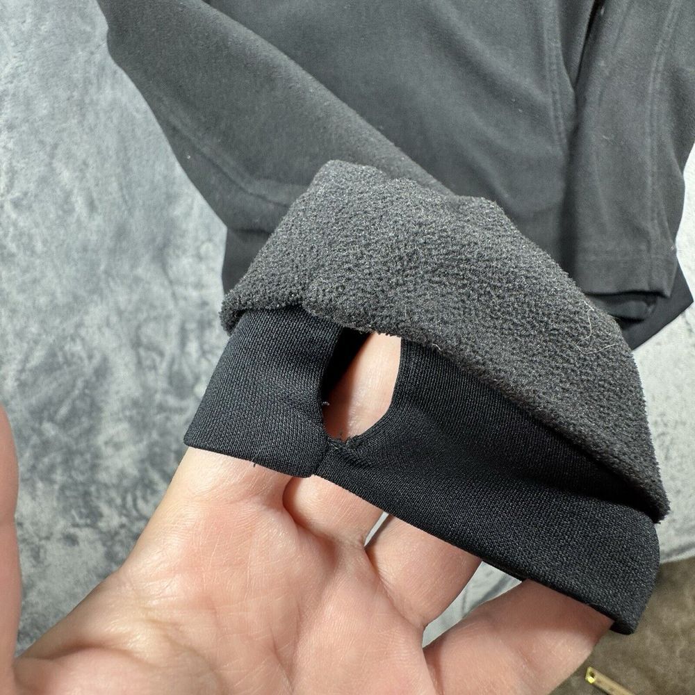 Columbia Fleece Jacket Hooded Full Zip Womens S Black‎ Hooded Thumb Holster - Picture 8 of 12